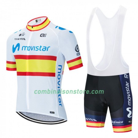 Combinaison Cycliste + Cuissard à Bretelles 2020 Movistar Team N002